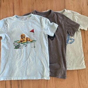 Crewcuts Kids Short Sleeve Tees - Light Blue, Dark Gray, Light Cream